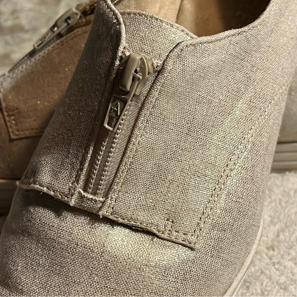 Aerosols Gold Fleck Metallic Shine Zip Up Slip on Sneakers size 10 - Picture 5 of 14